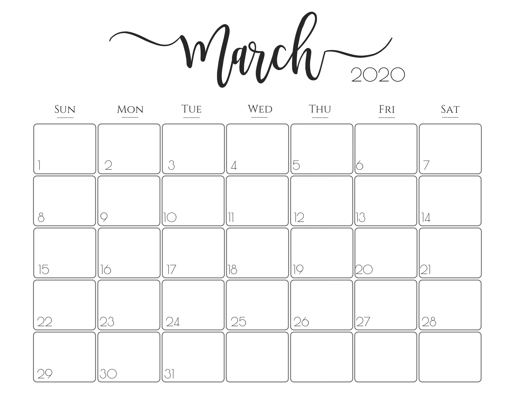 Calendar Printable