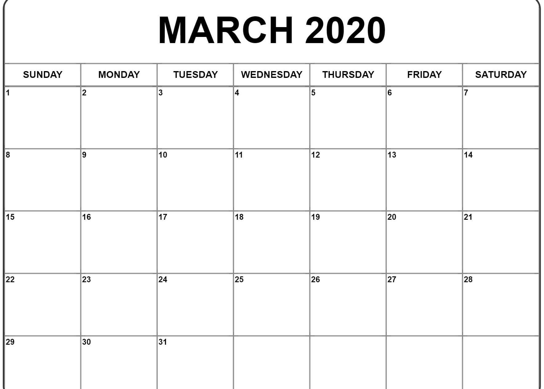 Printable Calendar 2020