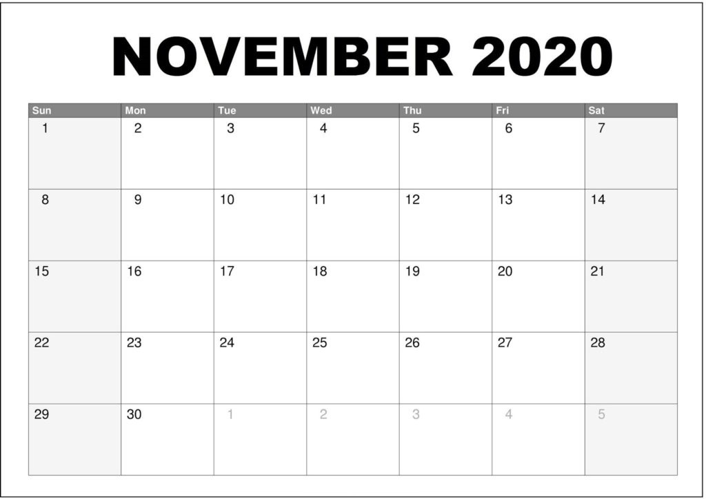 November Calendar