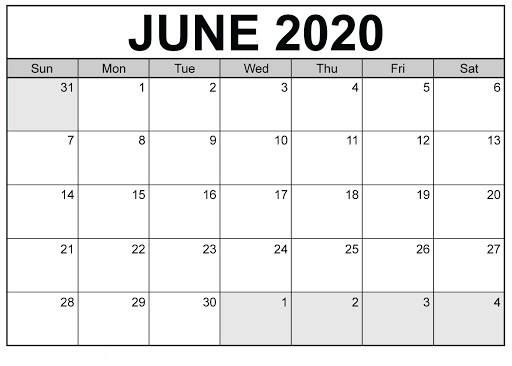 Printable Calendar 2020