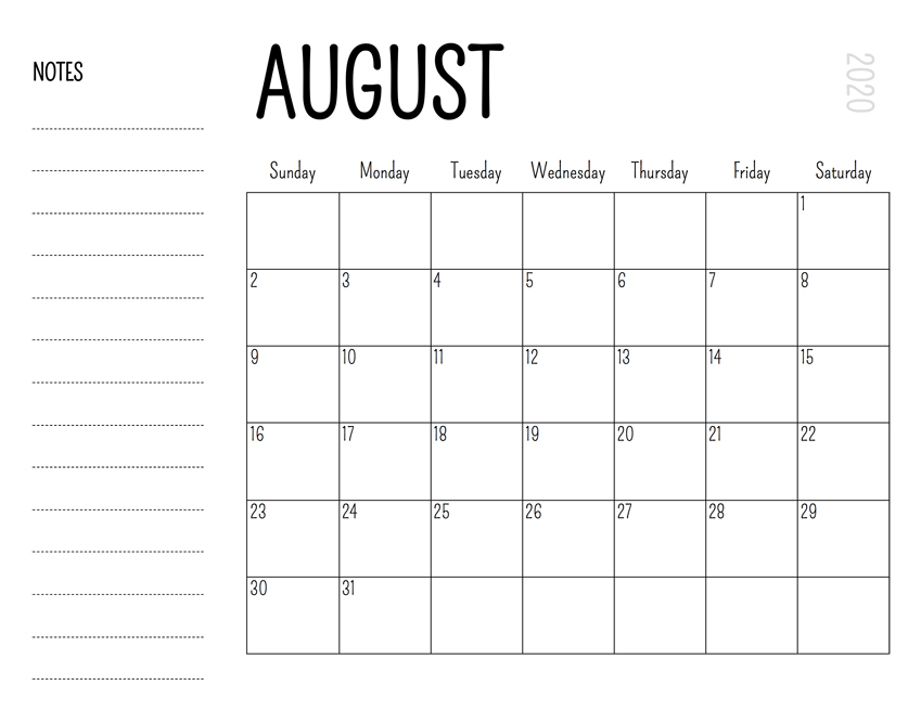 Blank Calendar