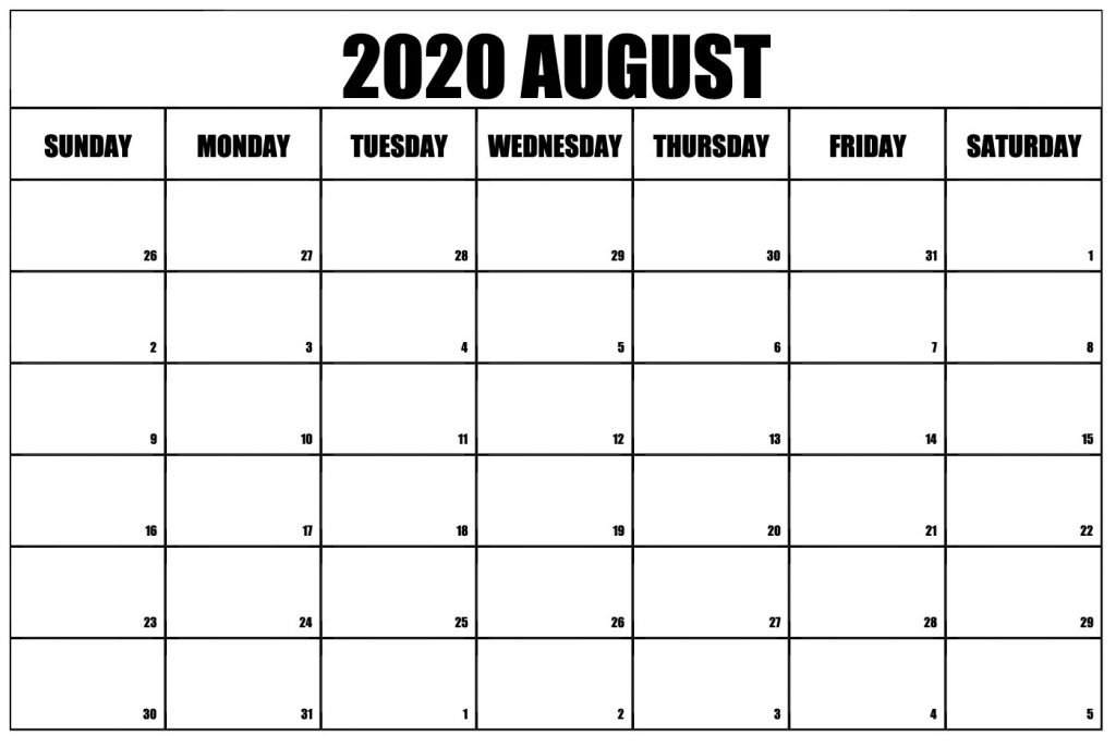 August Calendar