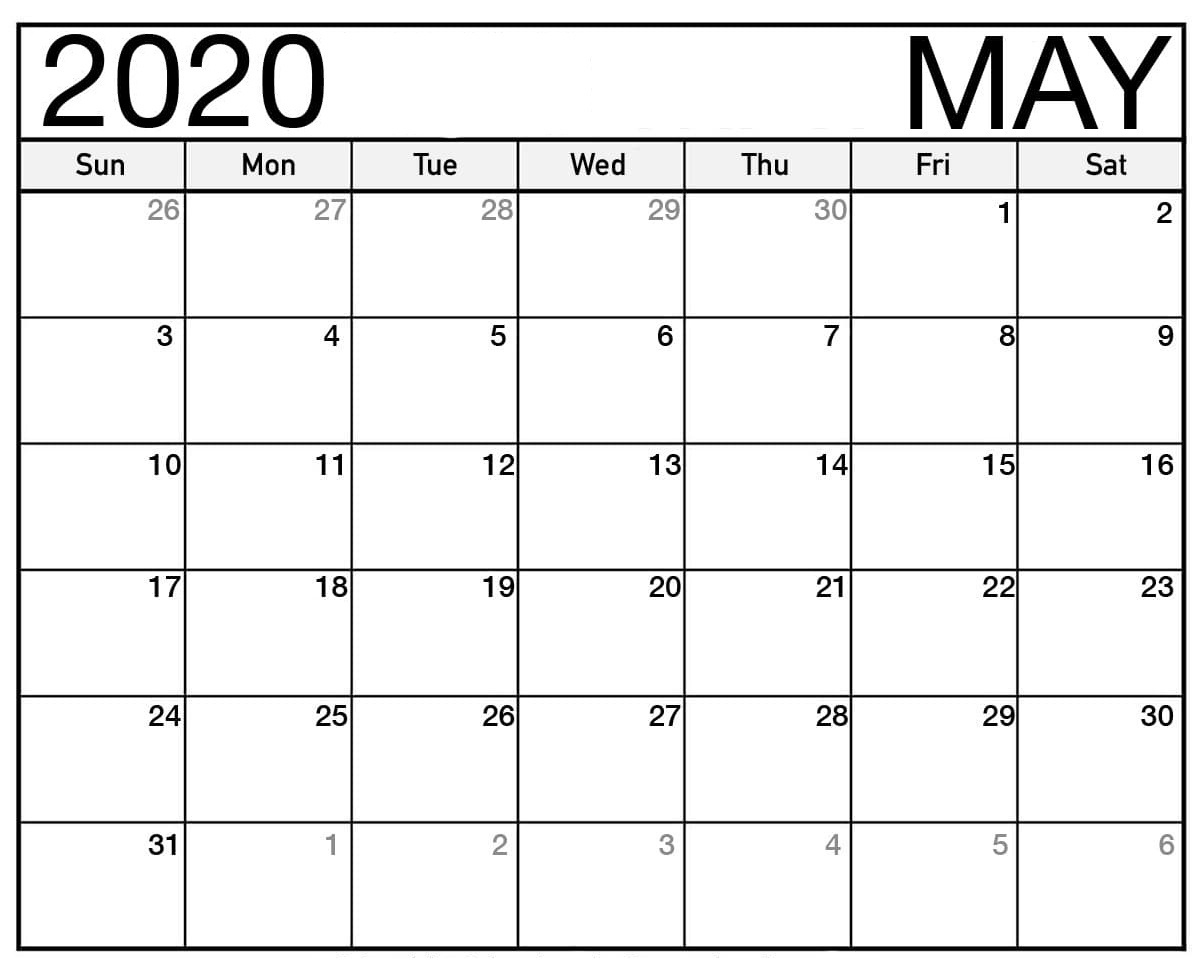 Free Blank Calendar