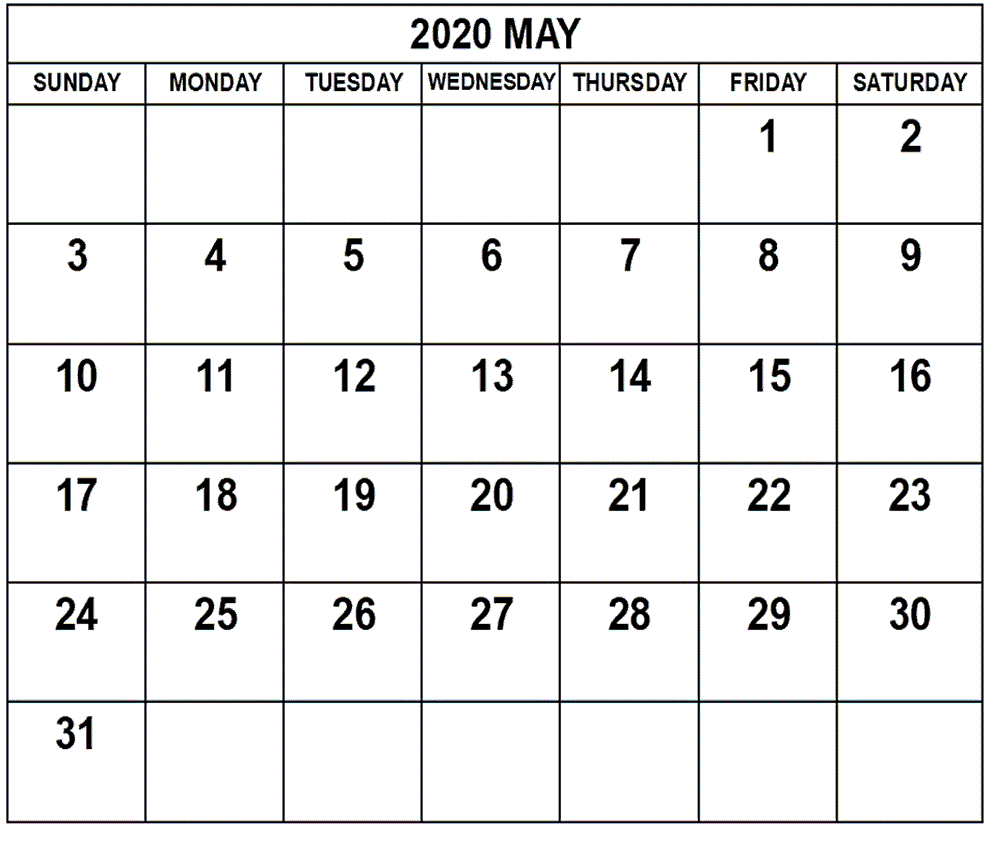 Free Blank Calendar
