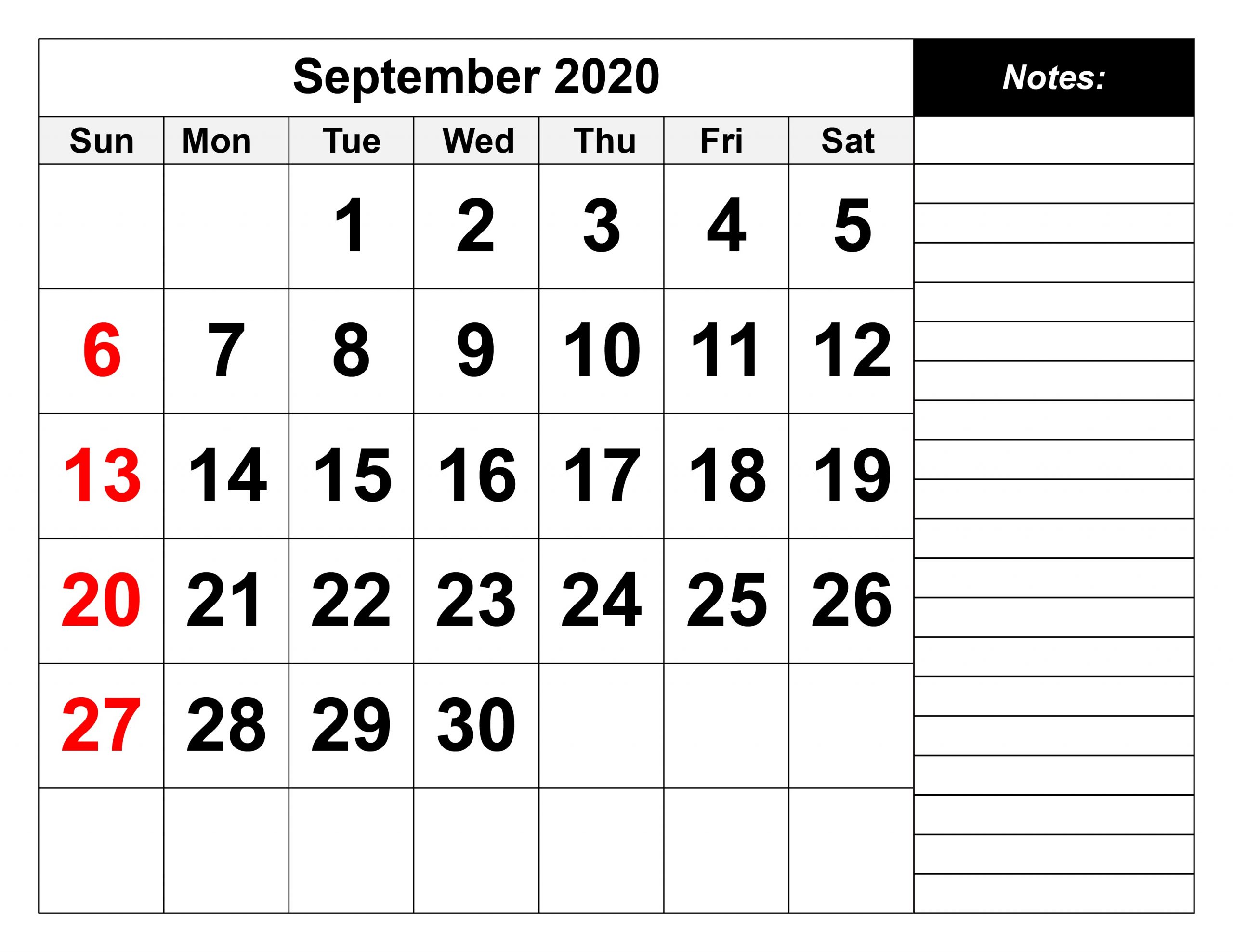 Blank Calendar