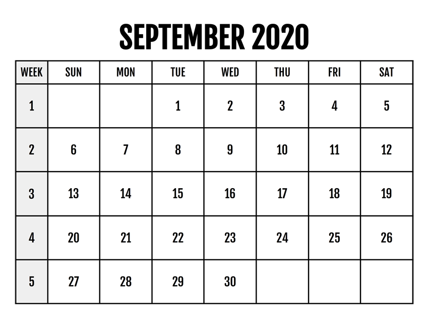 Blank Calendar