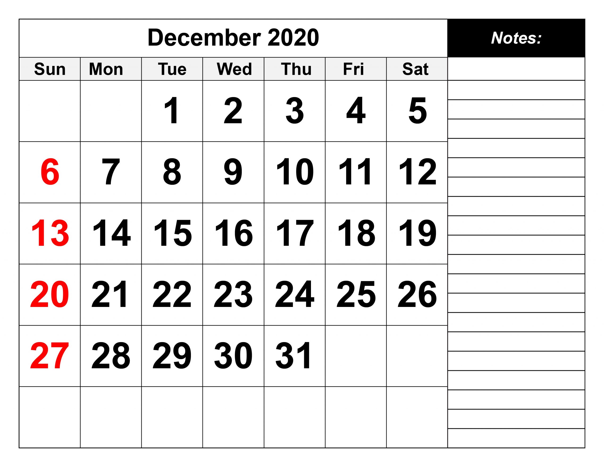 Blank Calendar