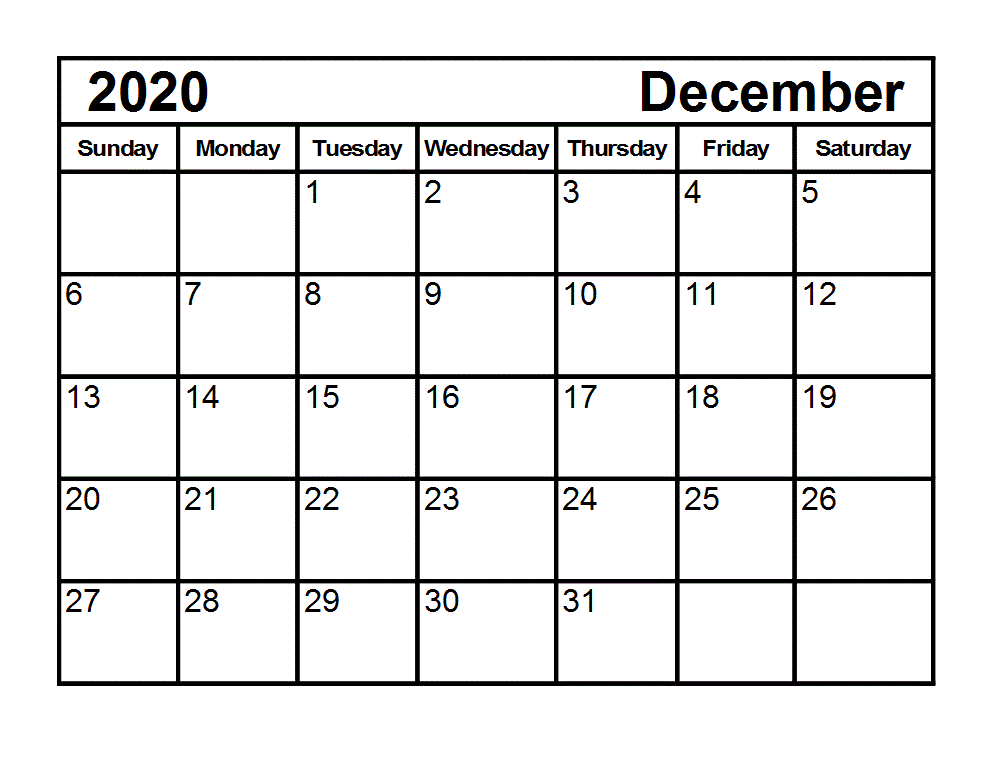 Blank Calendar