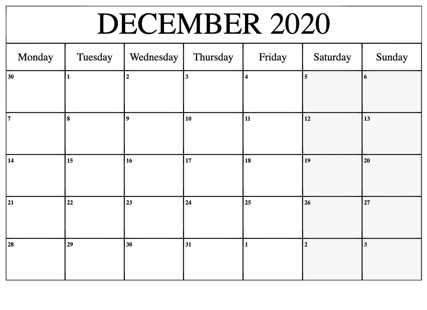 Calendar Printable