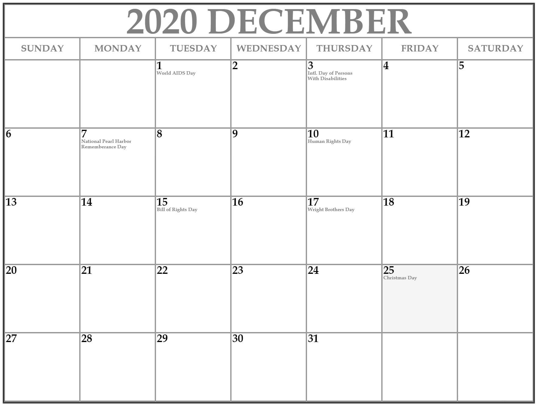 December Calendar