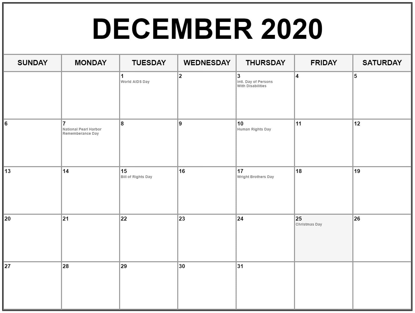 December Calendar