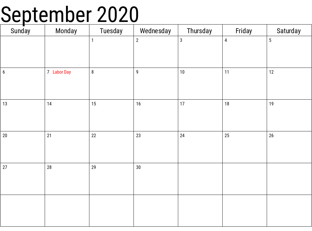 Blank Calendar
