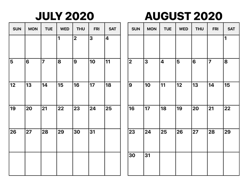 July Calendar