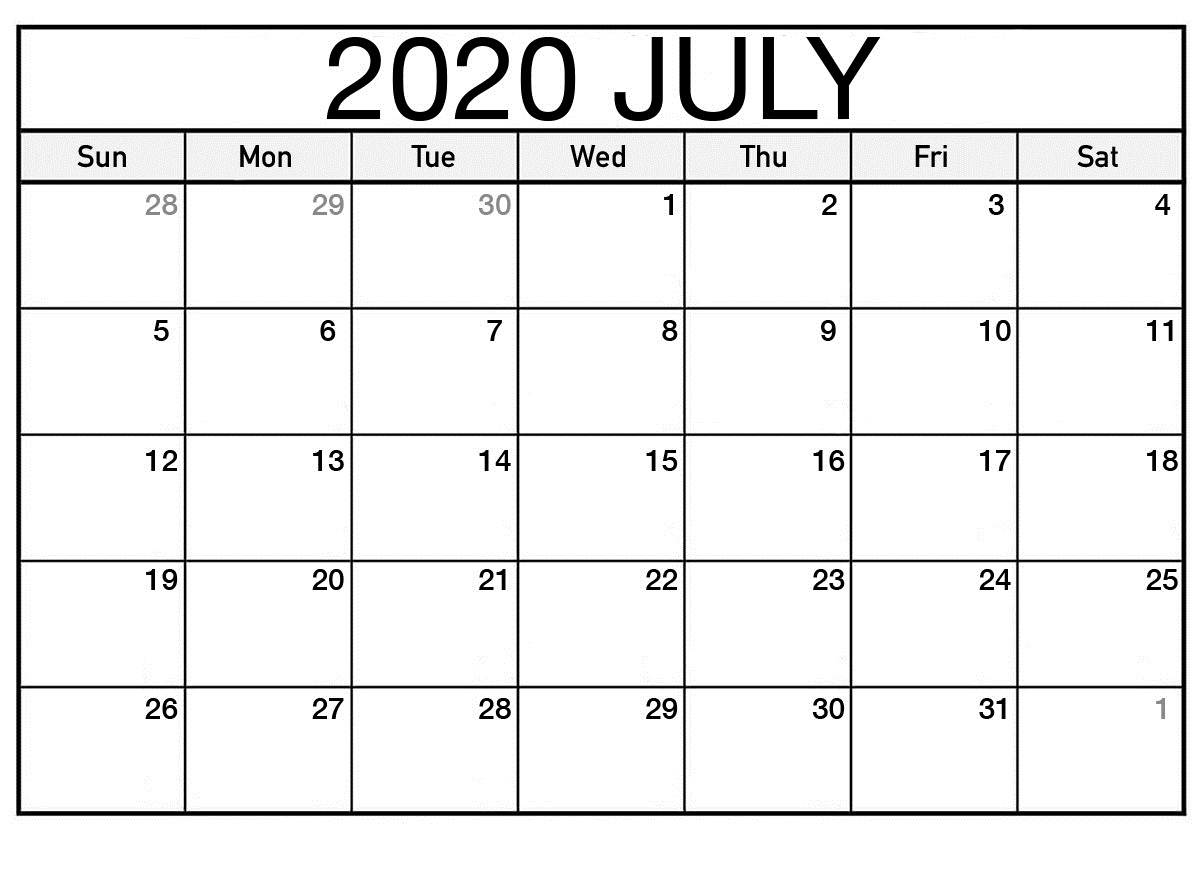 July Calendar