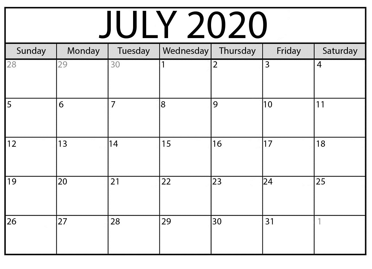 July Calendar