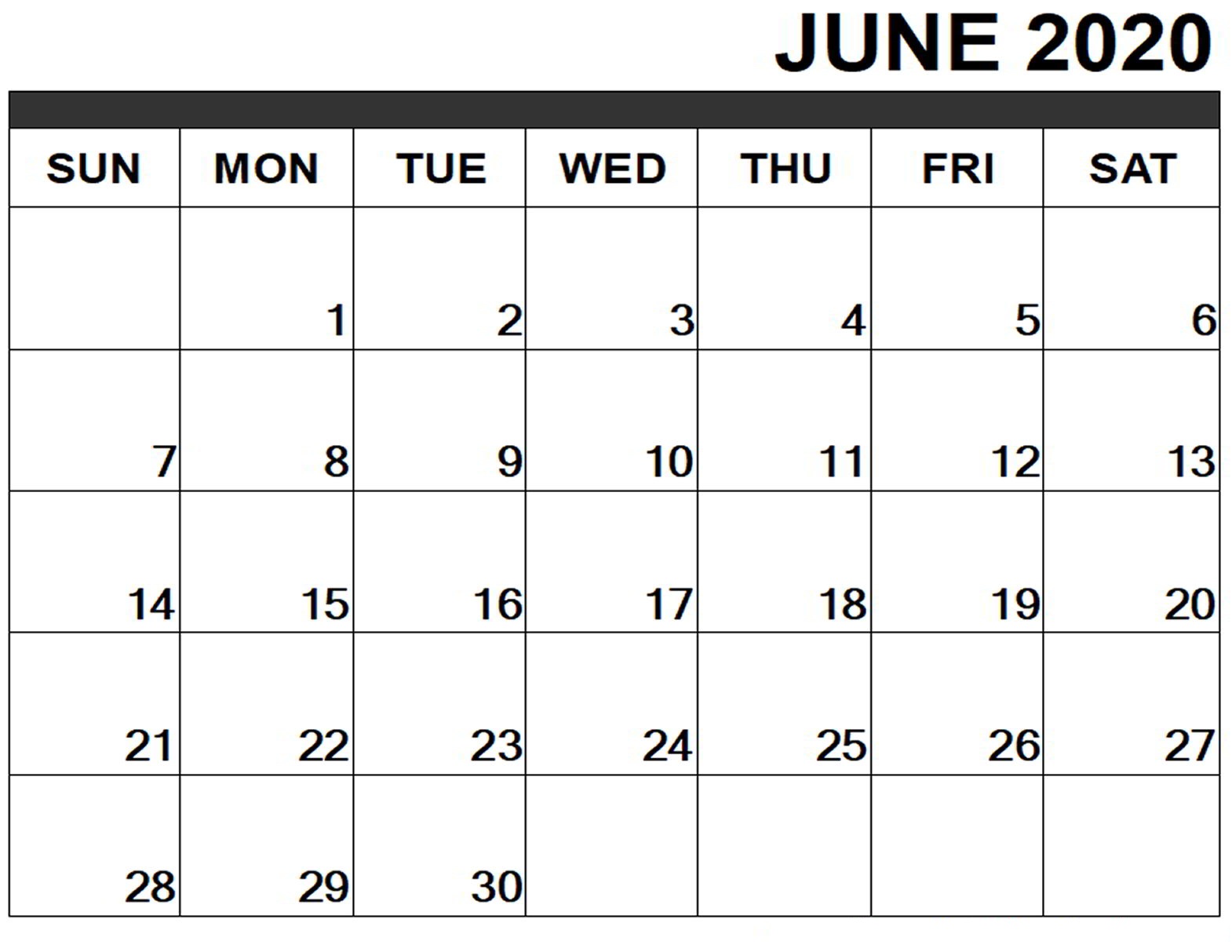 June Calendar