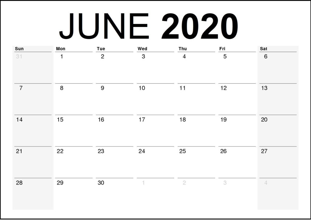 Printable Calendar 2020