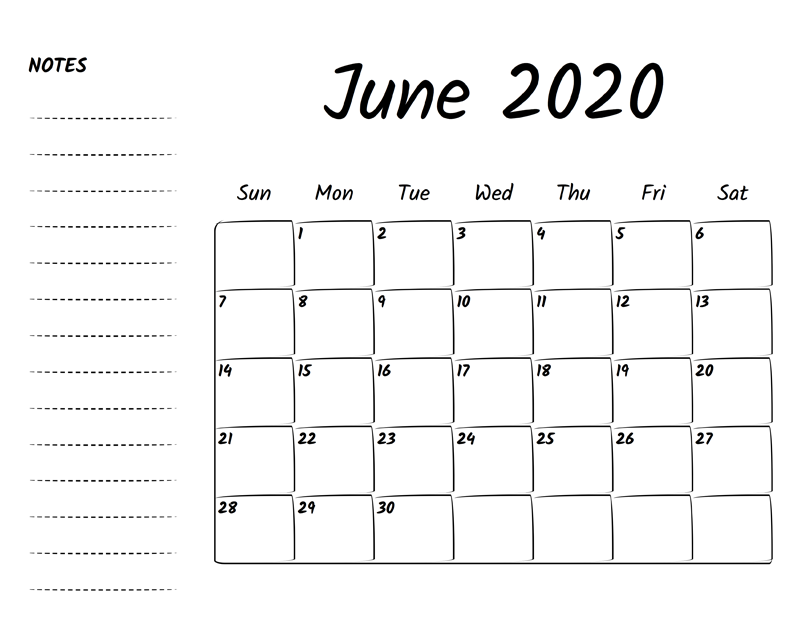 Printable Calendar 2020