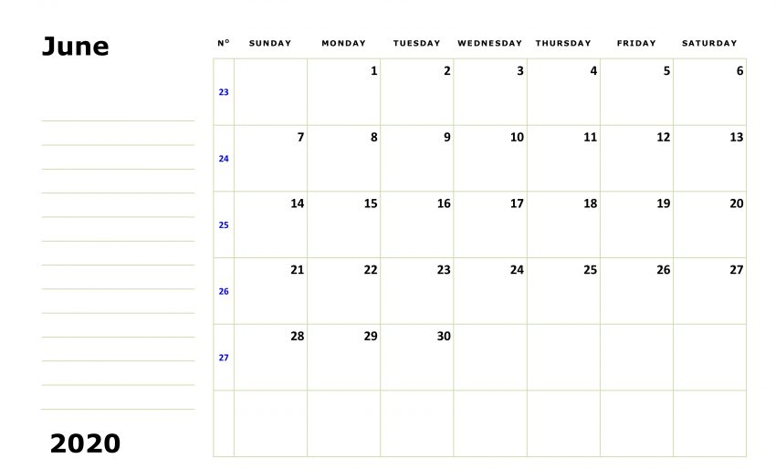 June blank calendar 9 pdf template page free printable blank holidays 