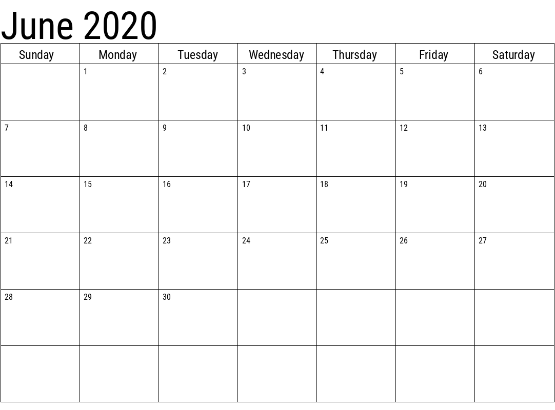 Printable Calendar 2020