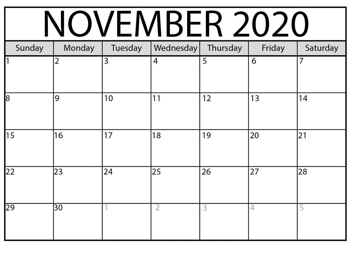 November Calendar