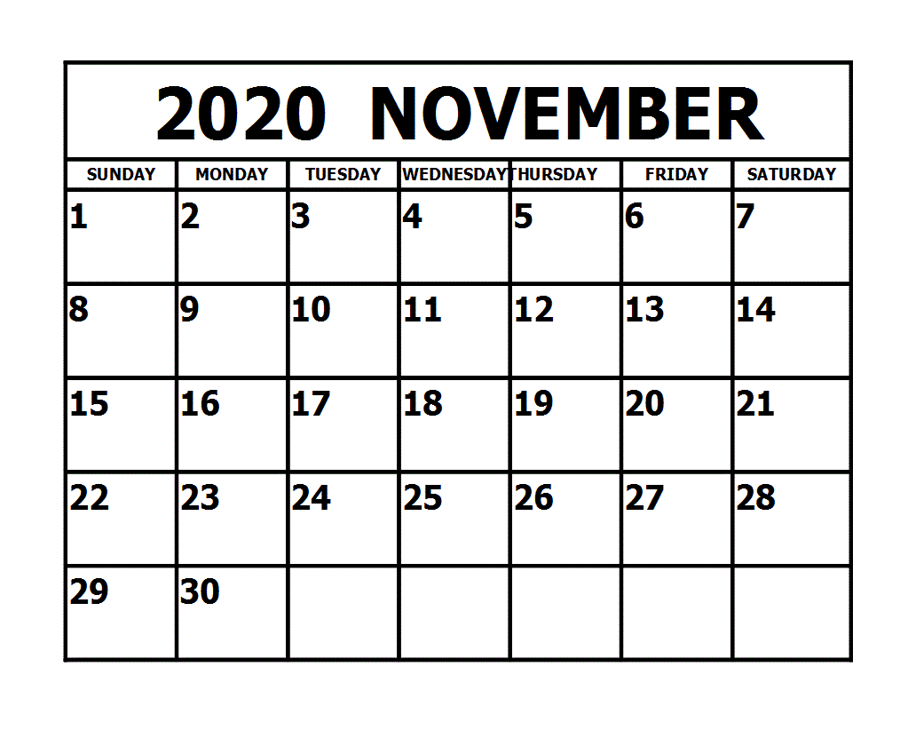 November Calendar