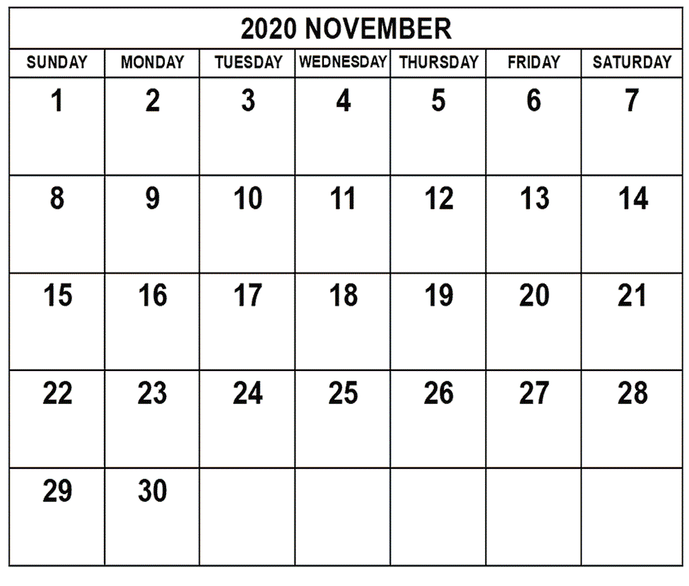 Blank Calendar