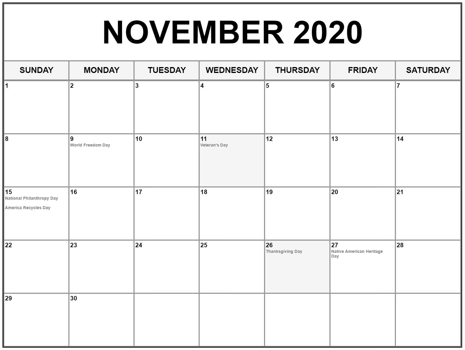 Blank Calendar