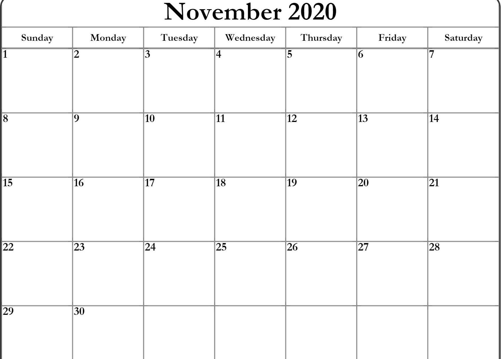 November Calendar