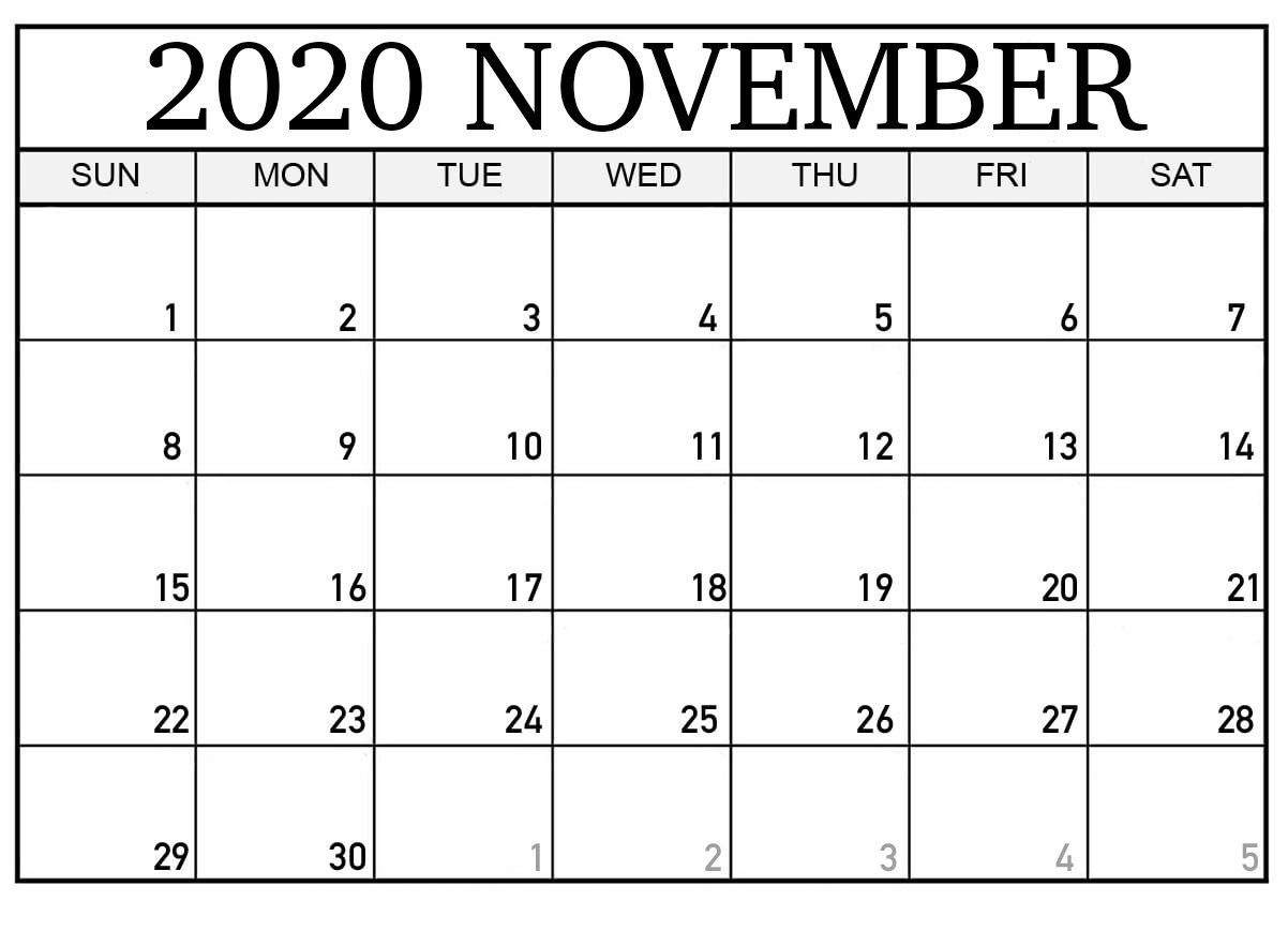 November Calendar