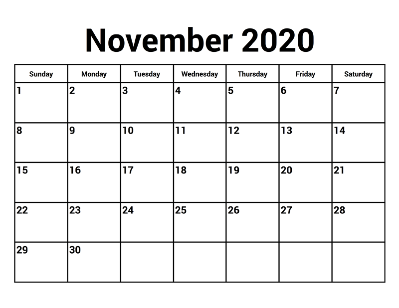 November Calendar