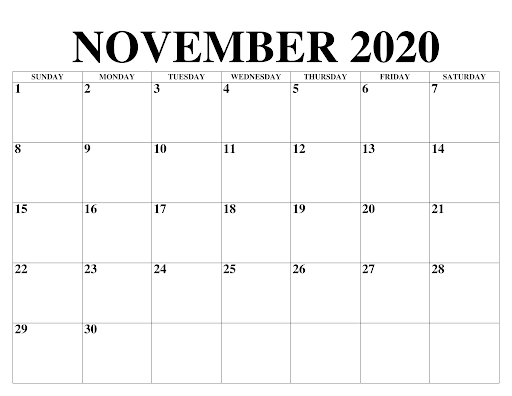 November Calendar