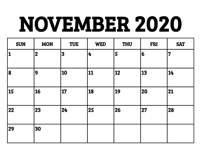 November Calendar