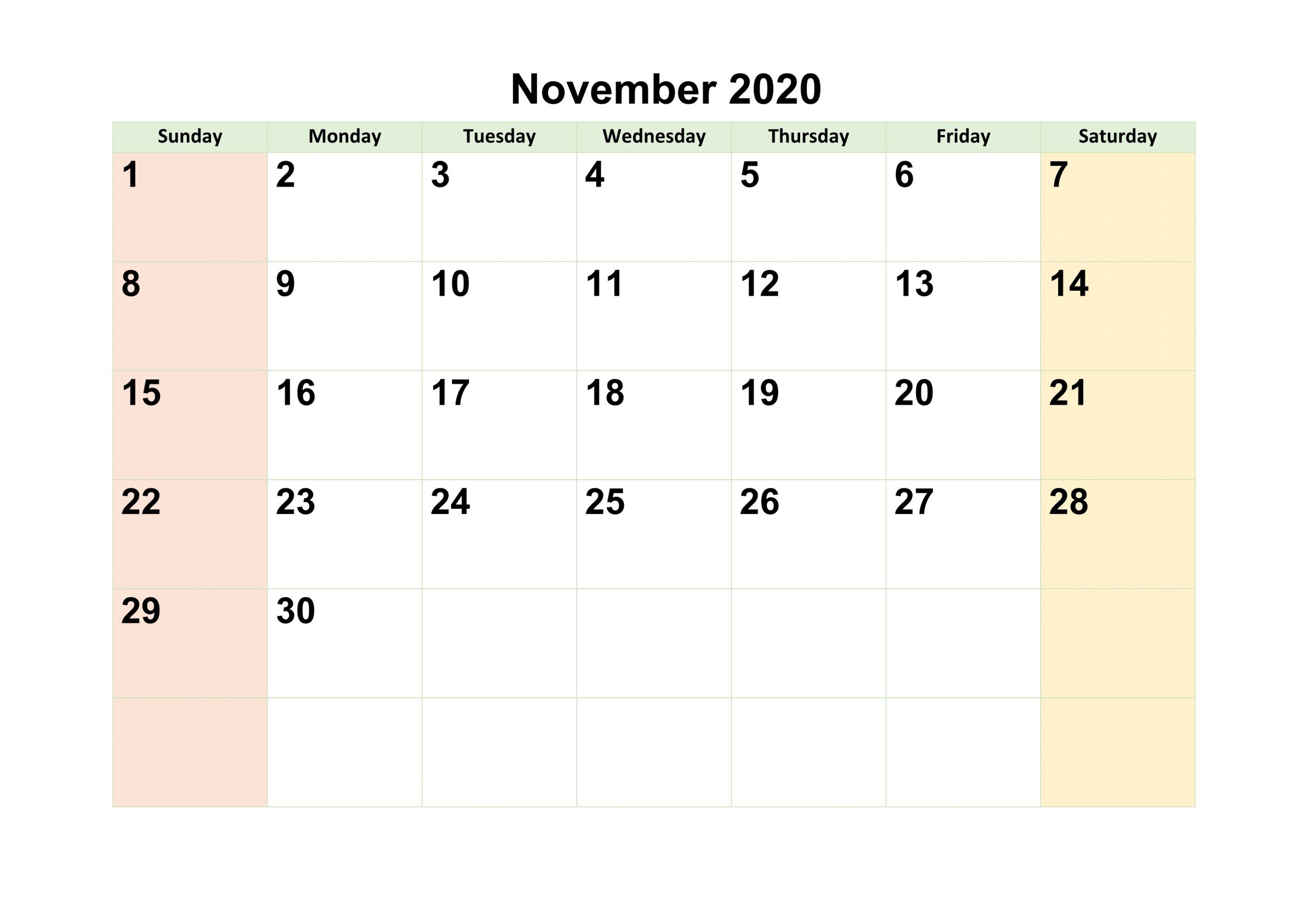 November Calendar