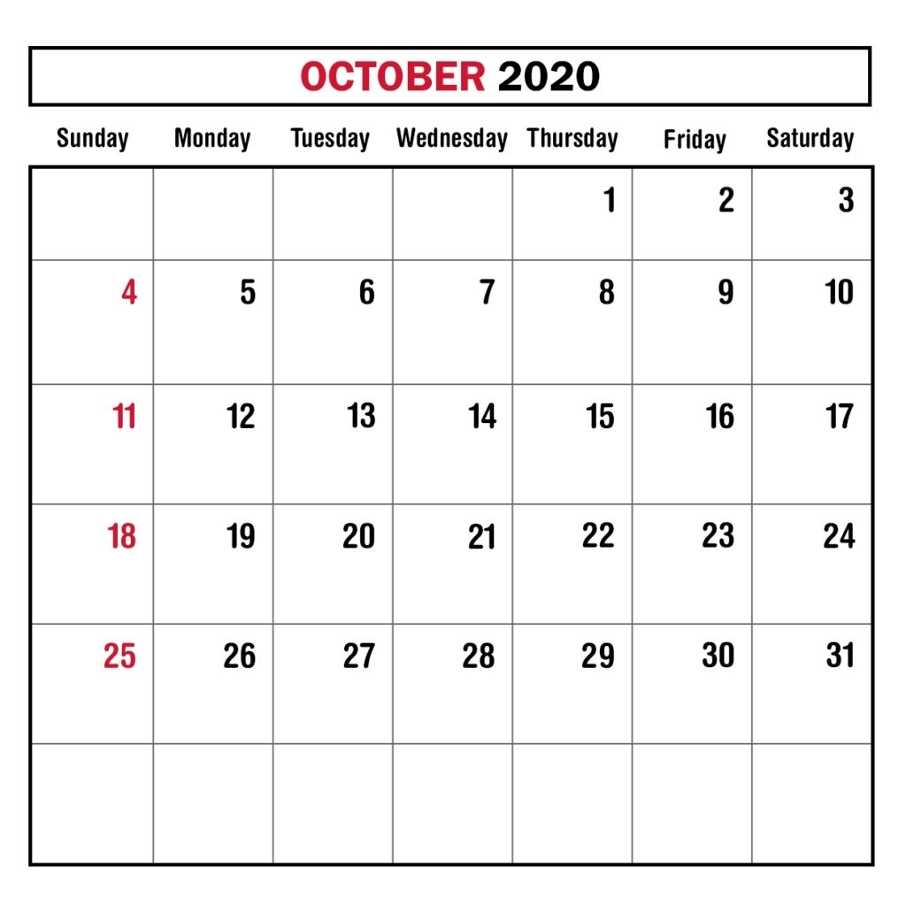 Blank Calendar