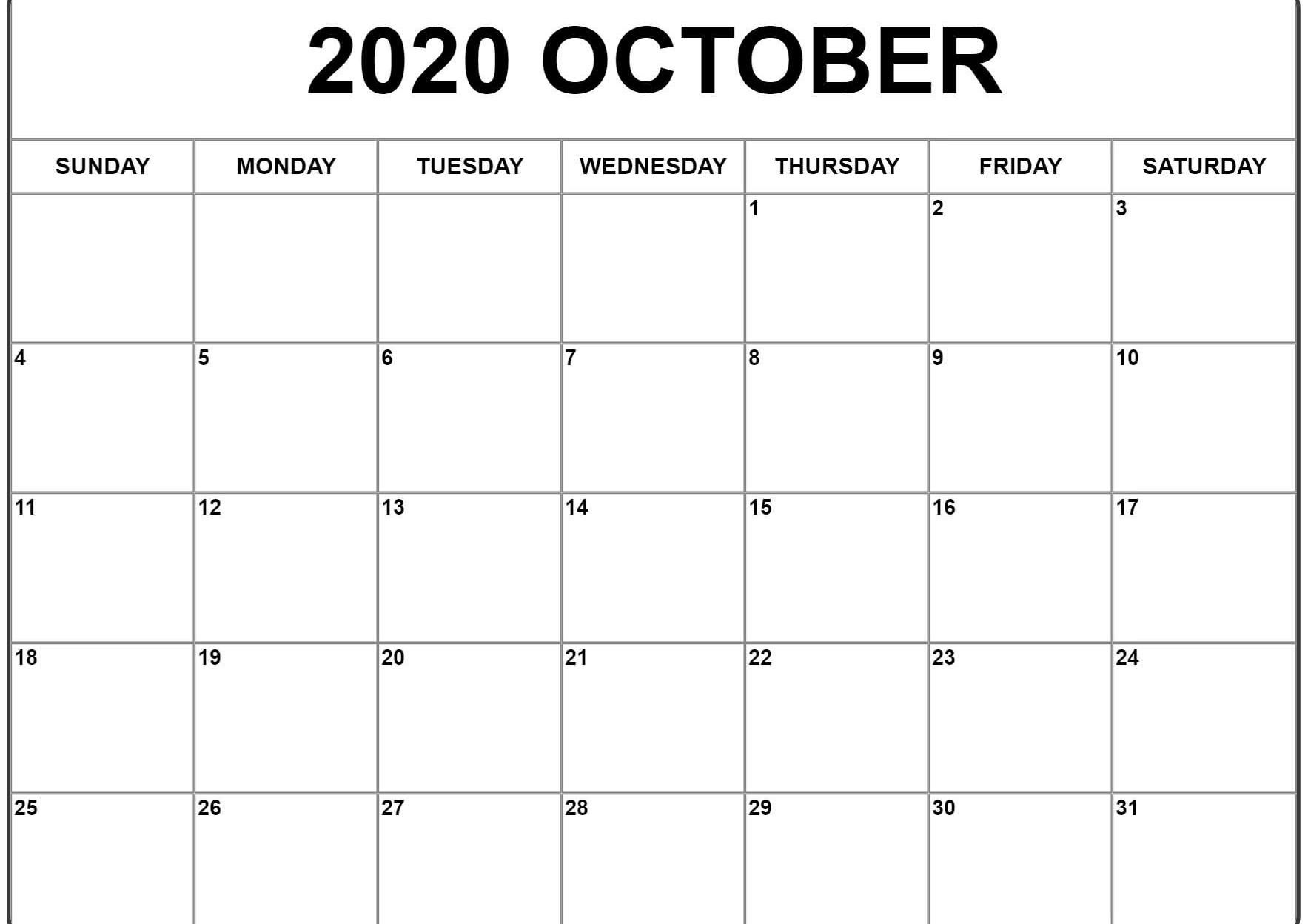 Blank Calendar