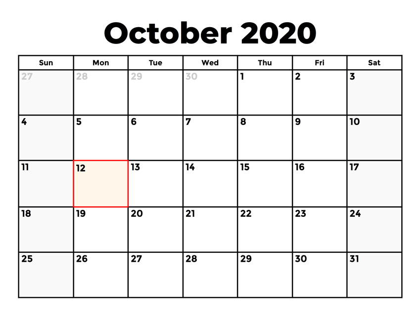 Blank Calendar