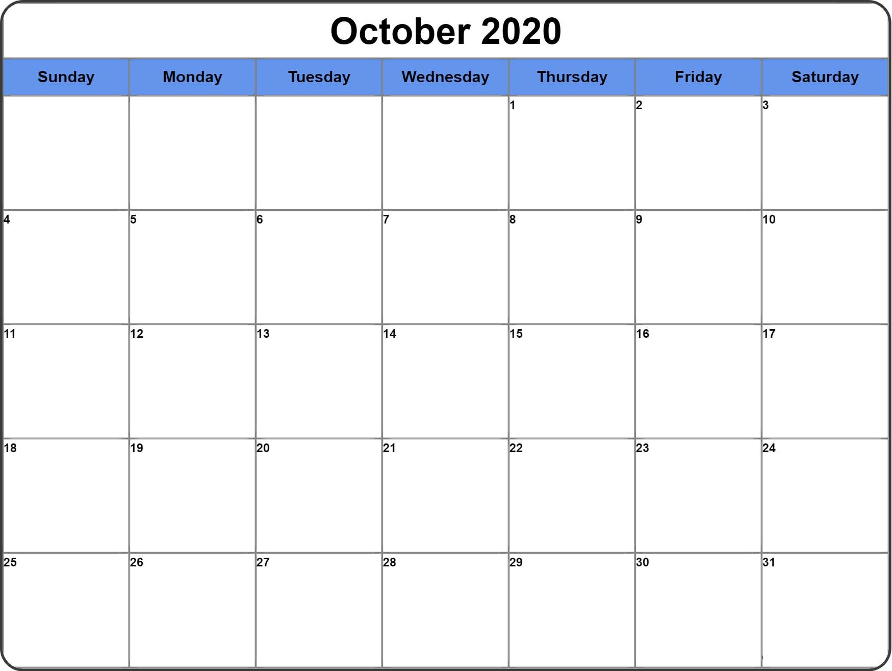 Blank Calendar