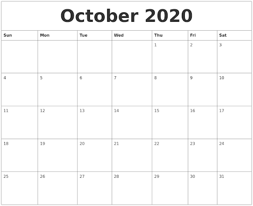 Blank Calendar