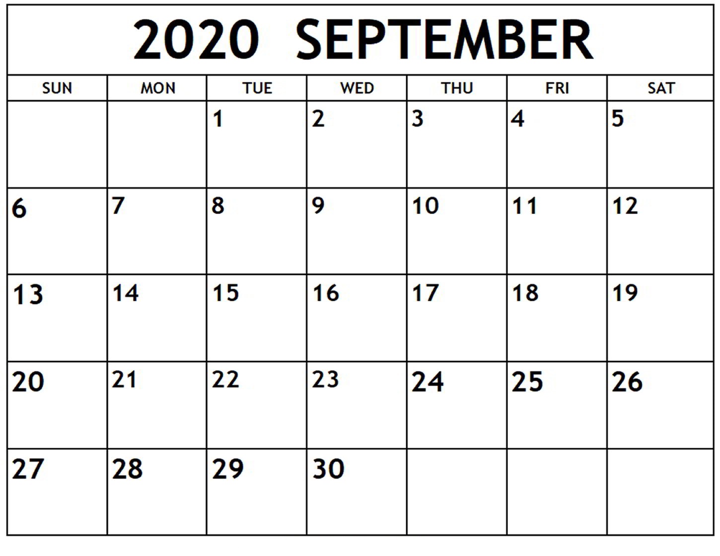 September Calendar