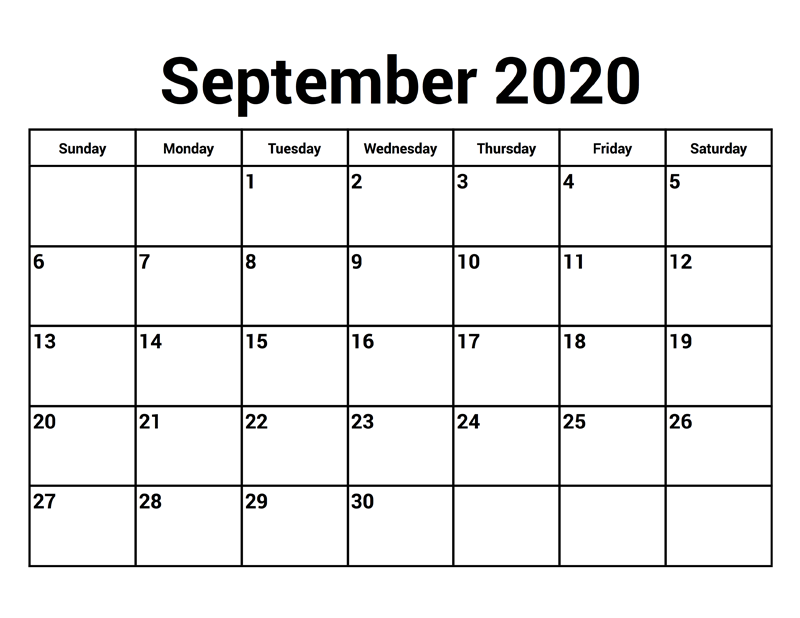 September Calendar