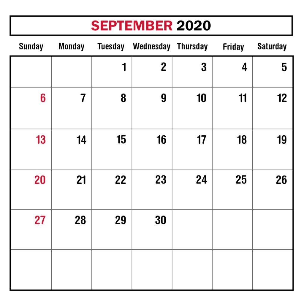 September Calendar