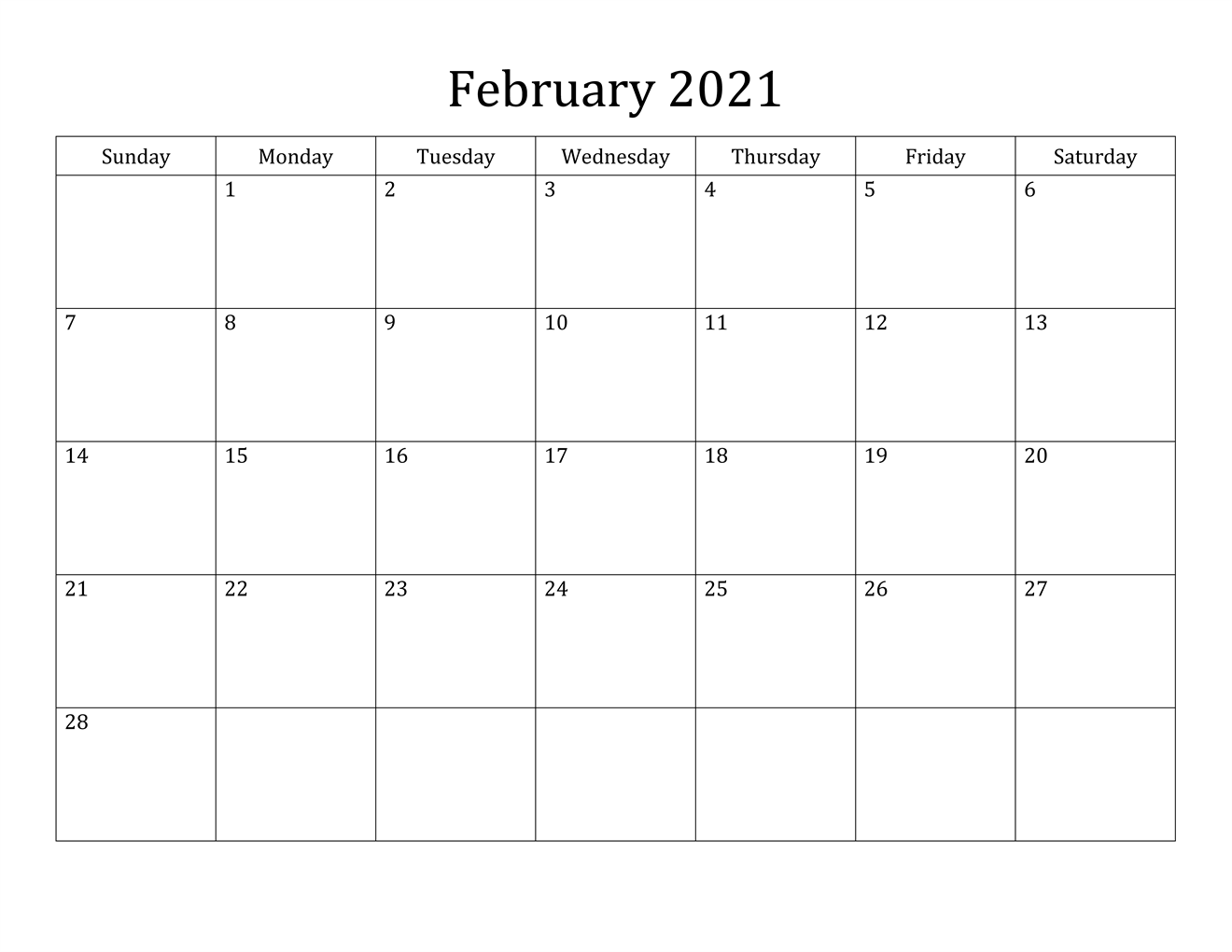 Add different holidays and your own events. February 2021 Calendar Printable With Holidays - Free ...