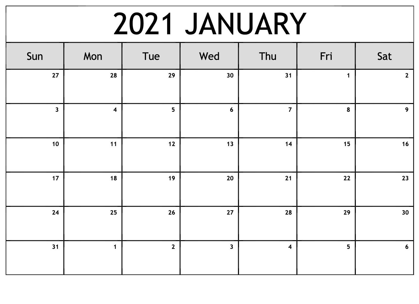 January 2021 Telugu Calendar