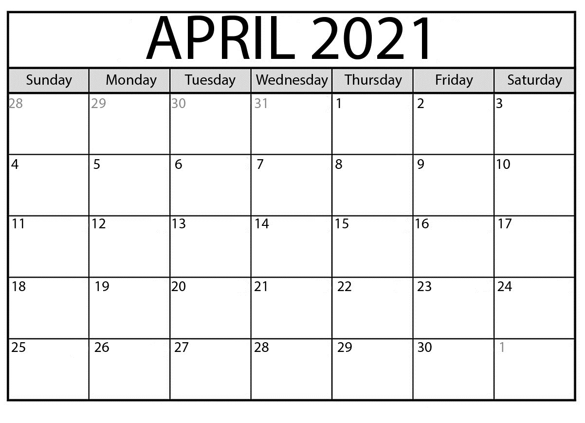 Quote April 2021 Calendar