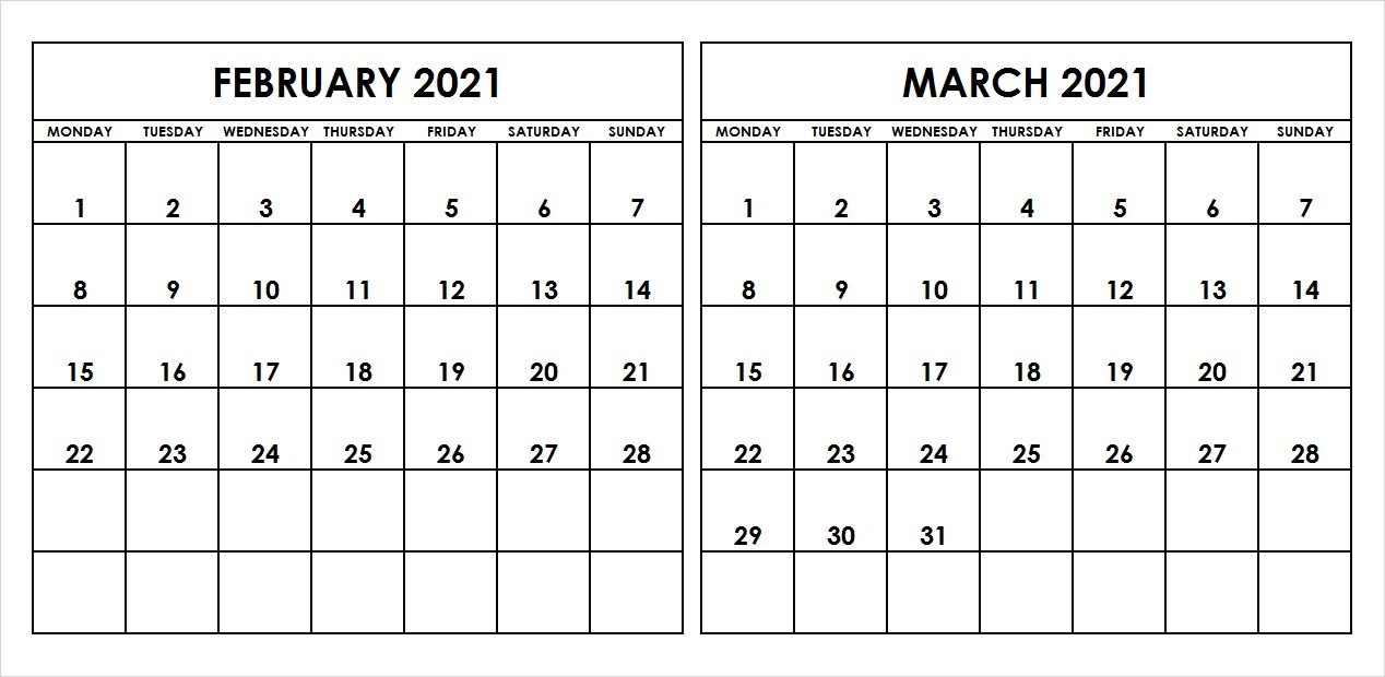 March 2021 Calendar Blank Wincalendar