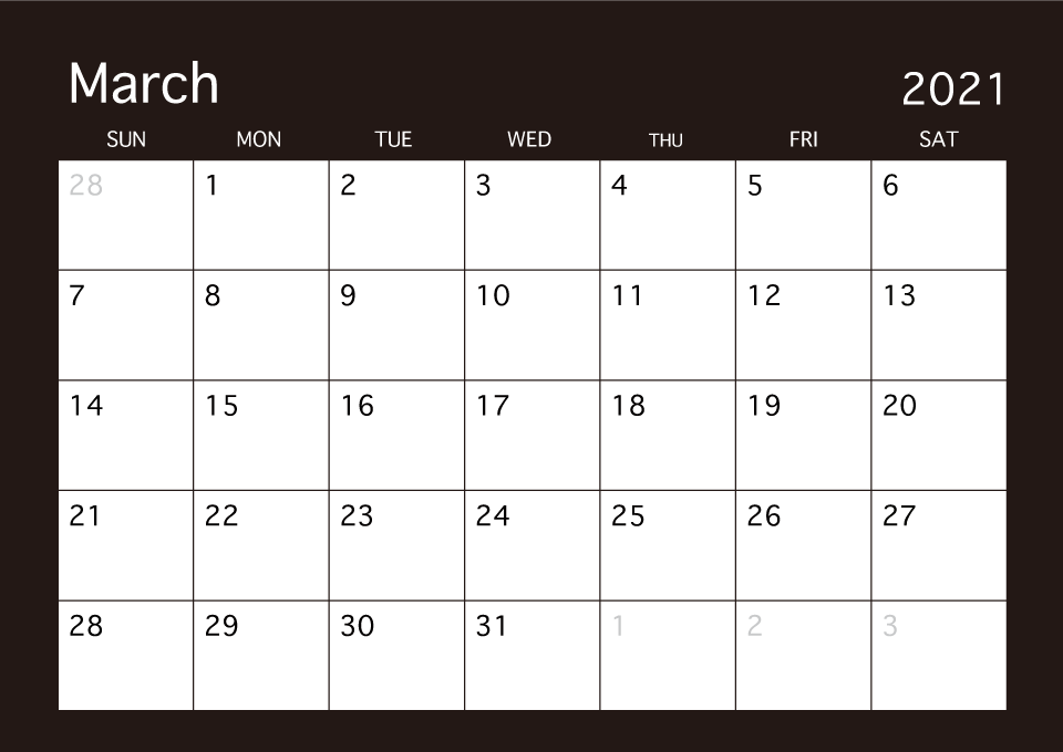 March 2021 Calendar Printable With Holidays