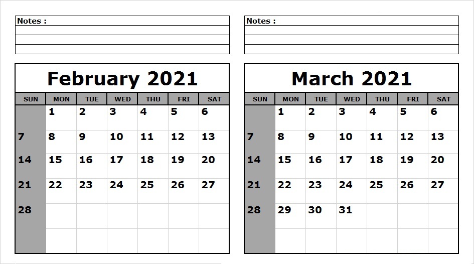 March 2021 Calendar Template With Holidays