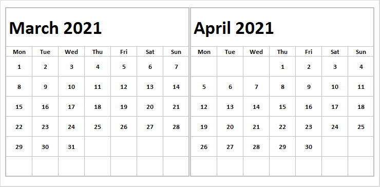 April 2021 Calendar With Australia Holidays