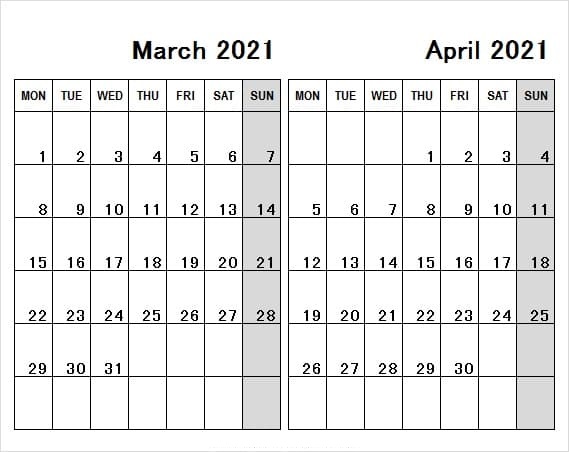 April 2021 Calendar With China Holidays